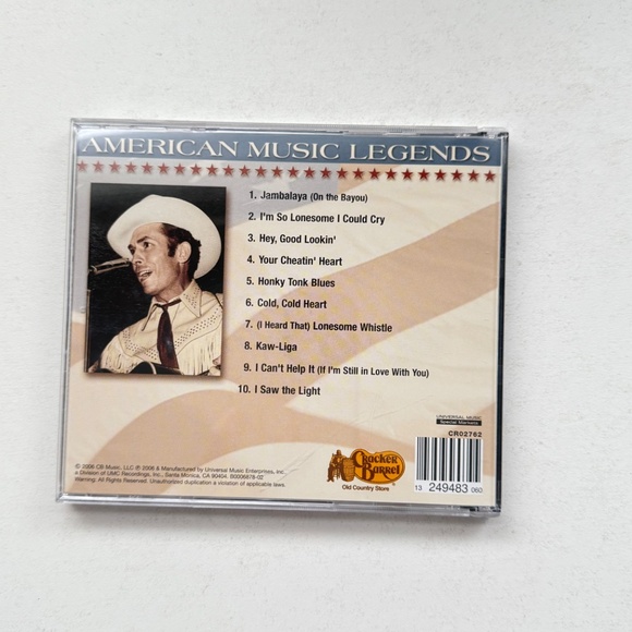 Hank Williams American Music Legends Volume 2, Cracker Barrel Music Catalogue - Picture 2 of 4